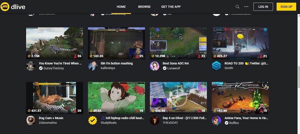 DLive interface