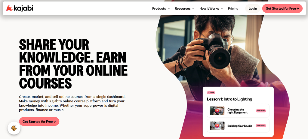 Kajabi website main page