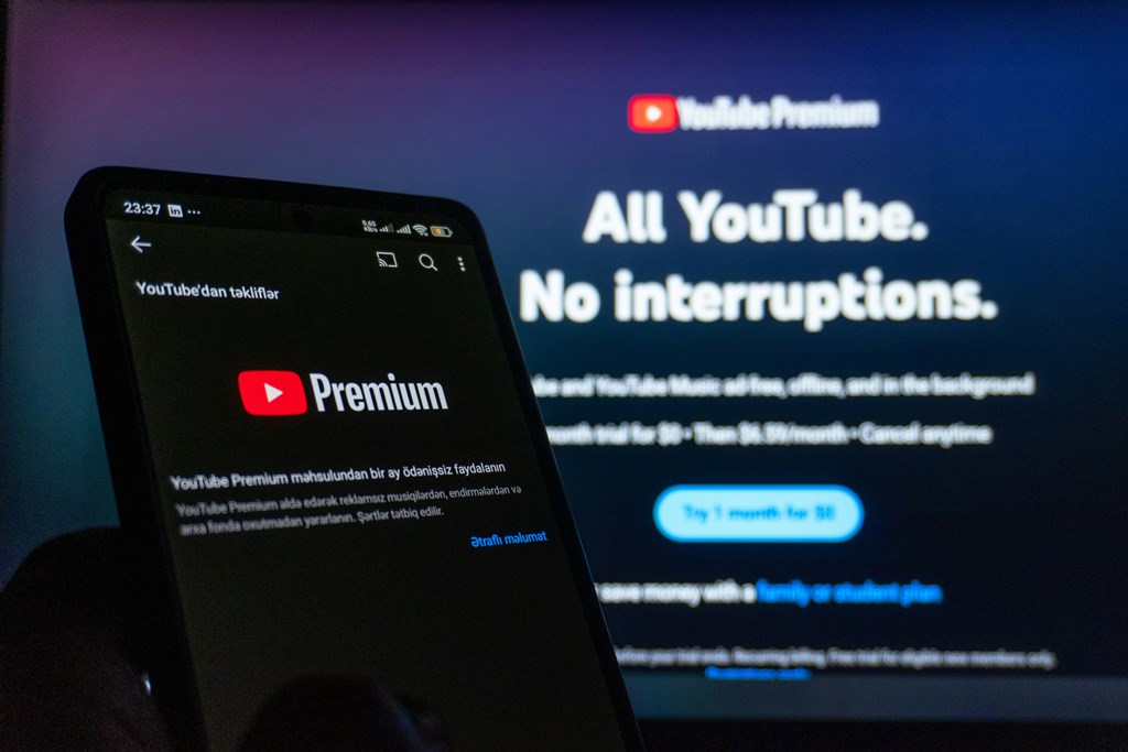 YouTube Premium Interface