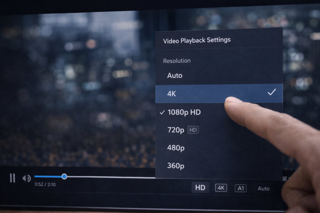 video playback settings