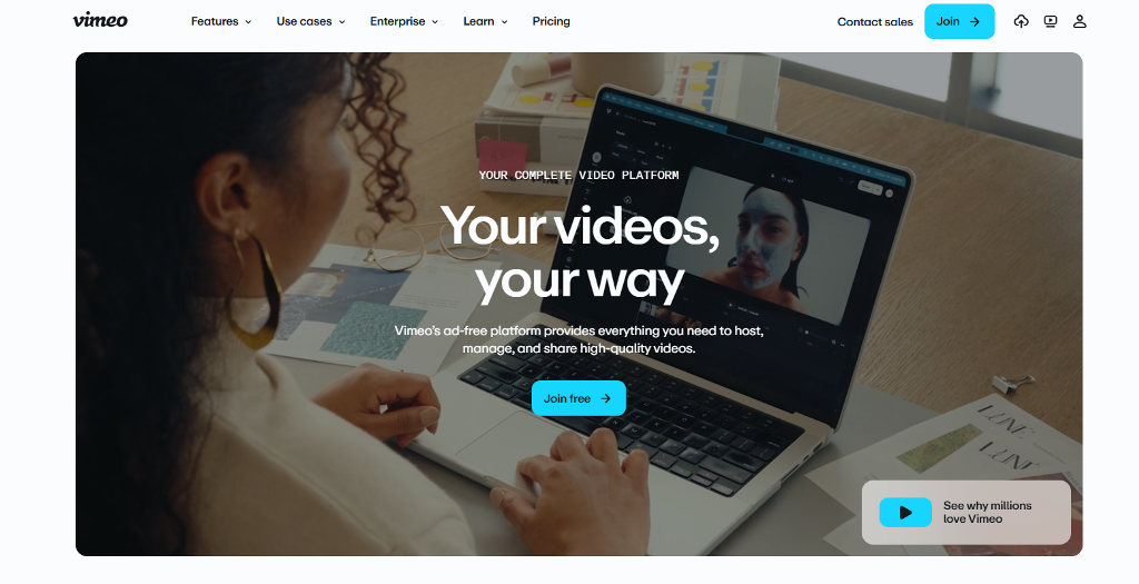 vimeo main page