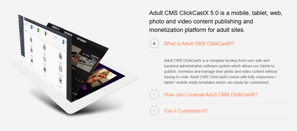 clickcast landing page promo