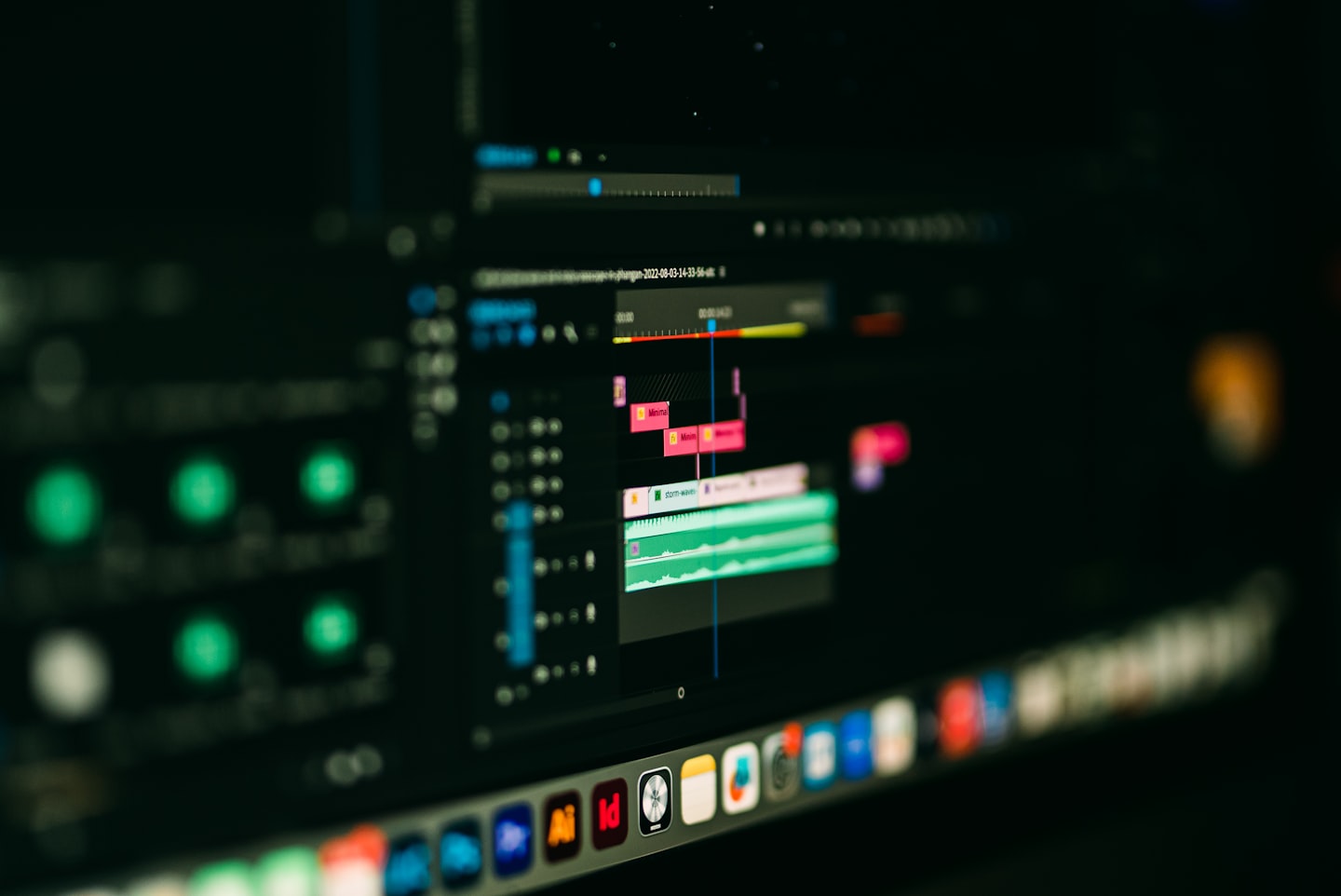 Close view of a streaming dashboard on a monitor used for adult video software and live monetization