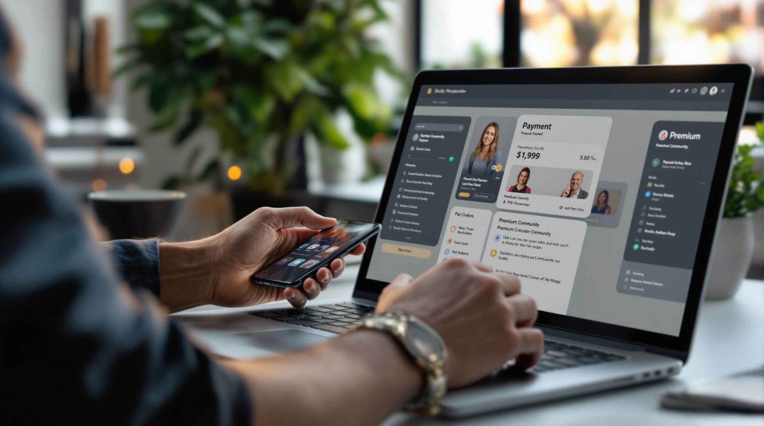Online payment screen for community platform pricing