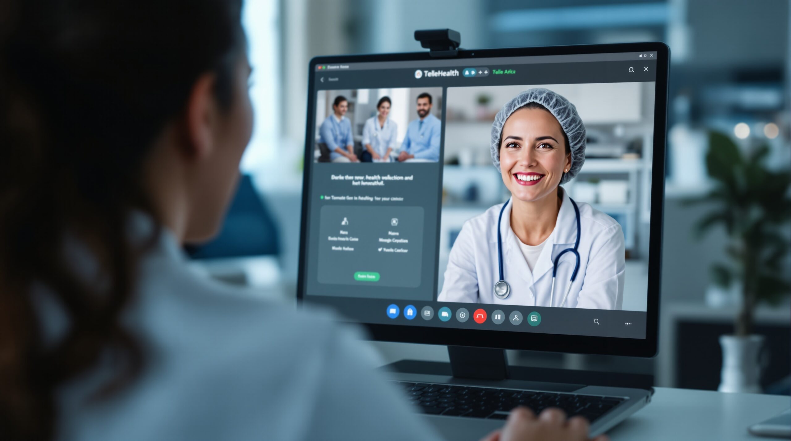 Healthcare dashboard and video call setup showing the workflow behind effective medical video conferencing