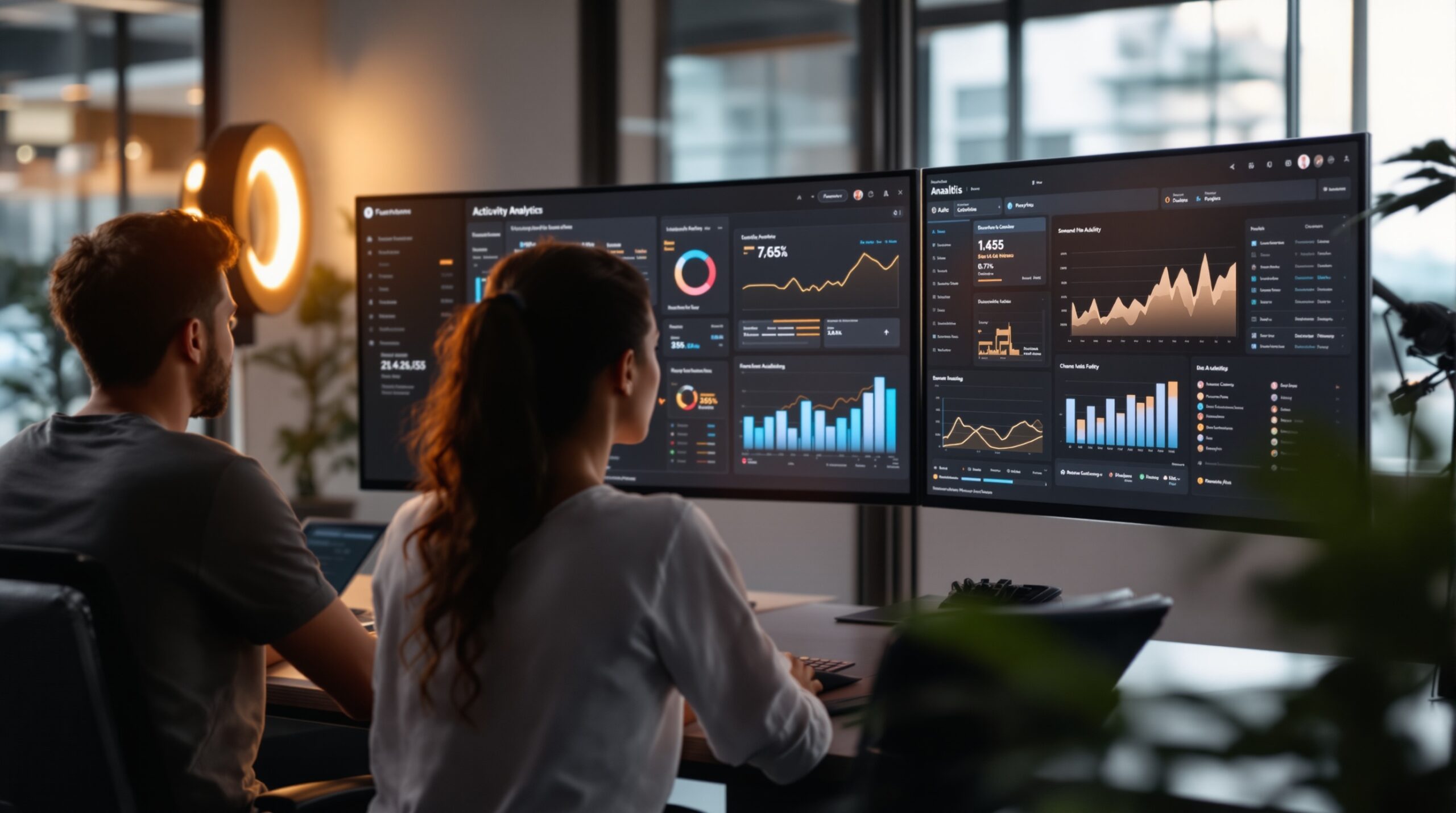 Analytics dashboard for a streaming platform showing viewer activity and performance metrics