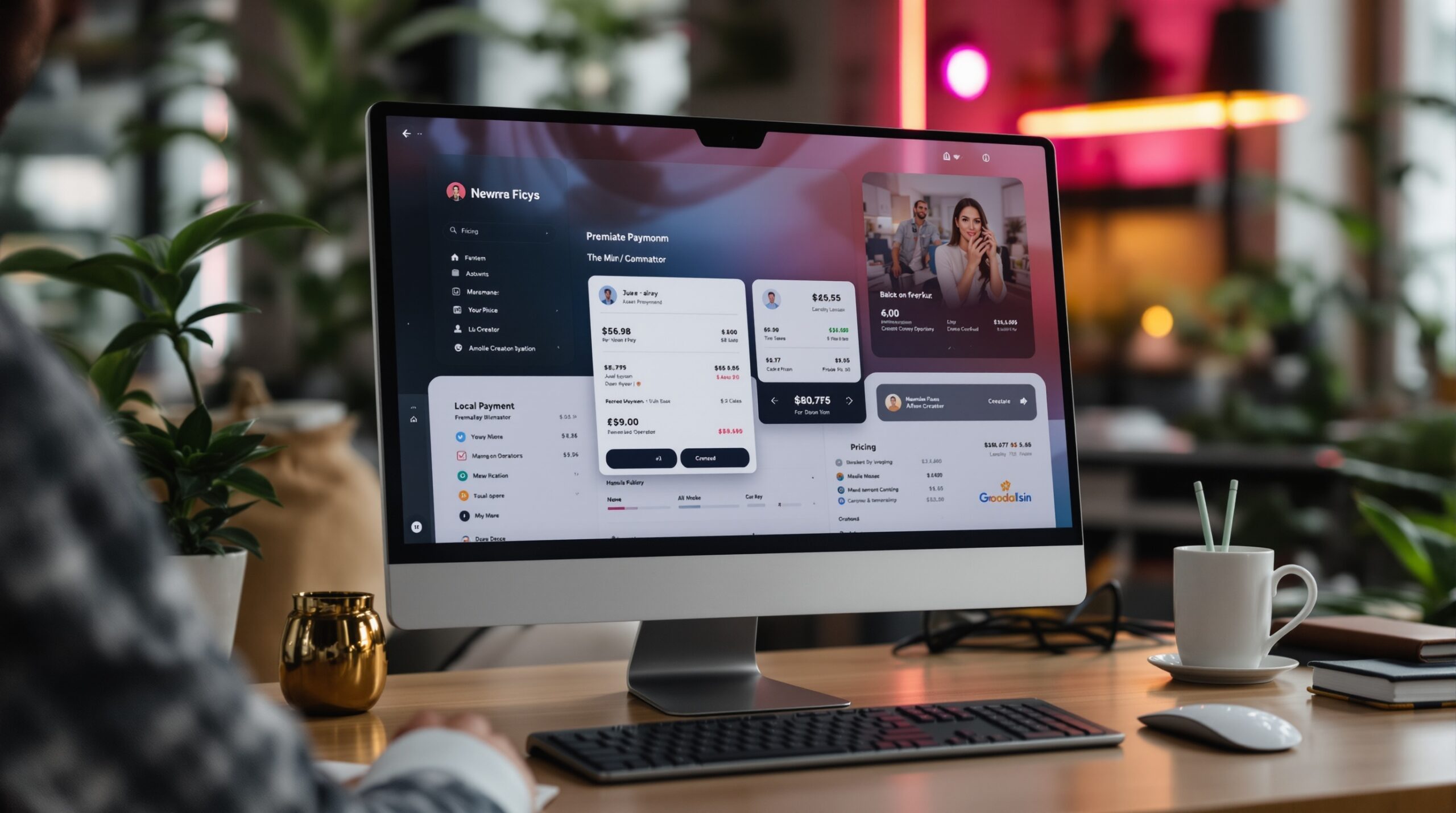 Online payment screen for community platform pricing