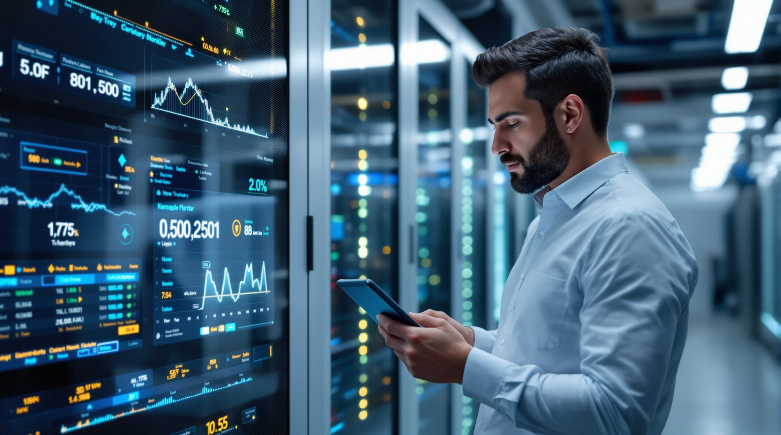 Modern server rack and monitoring setup for reliable adult script hosting