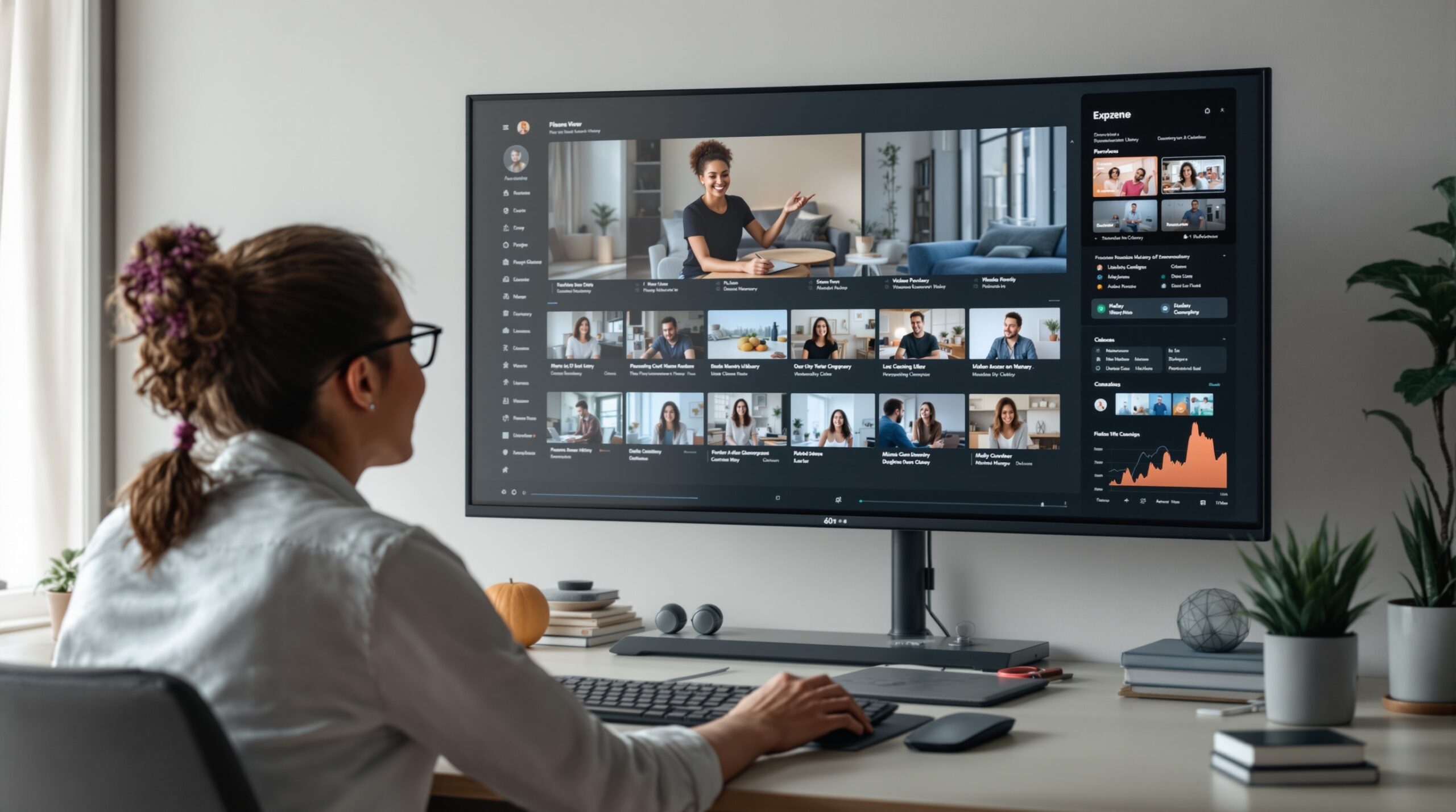 Clean video library interface showing organized on-demand content