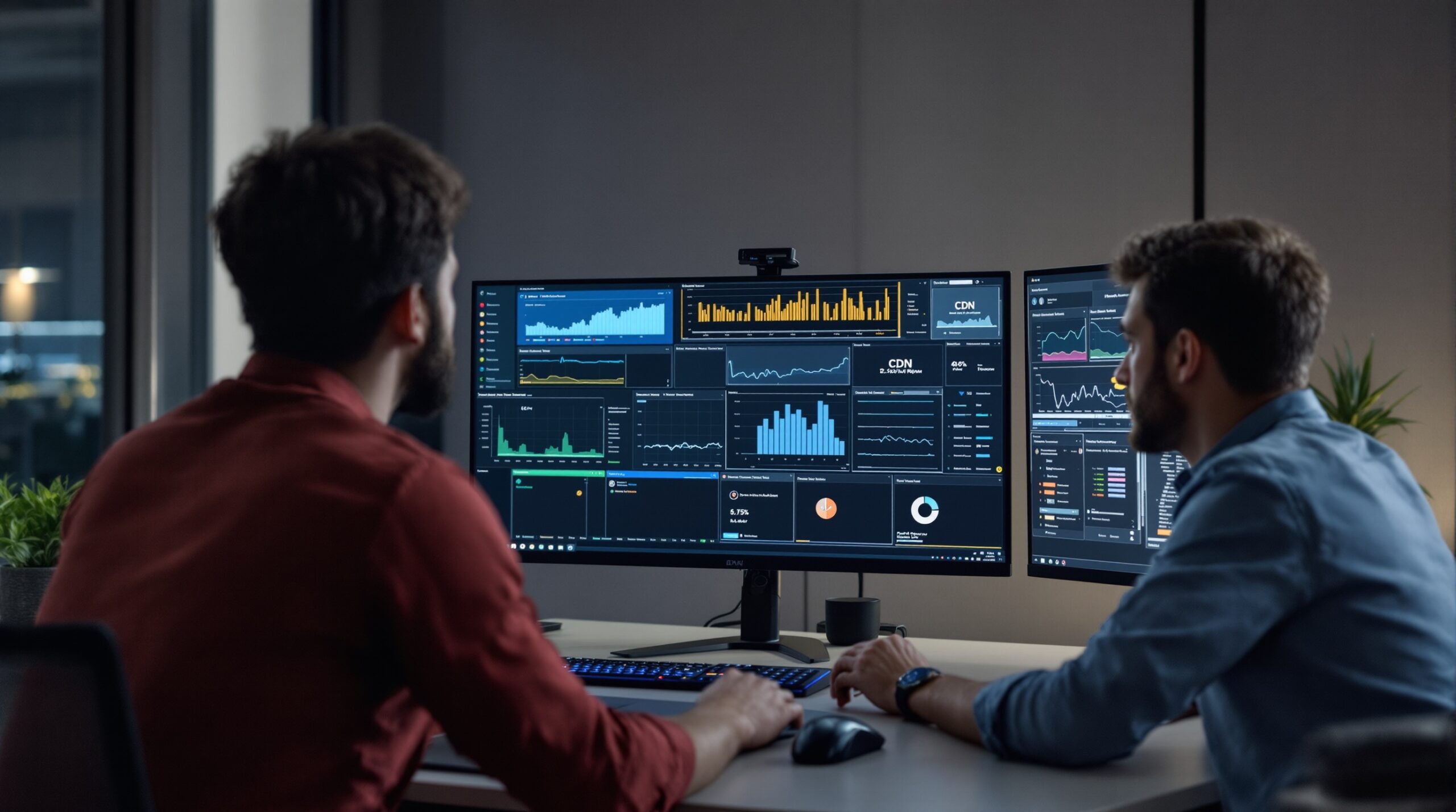 Live streaming setup showing real-time playback conditions for CDN comparison