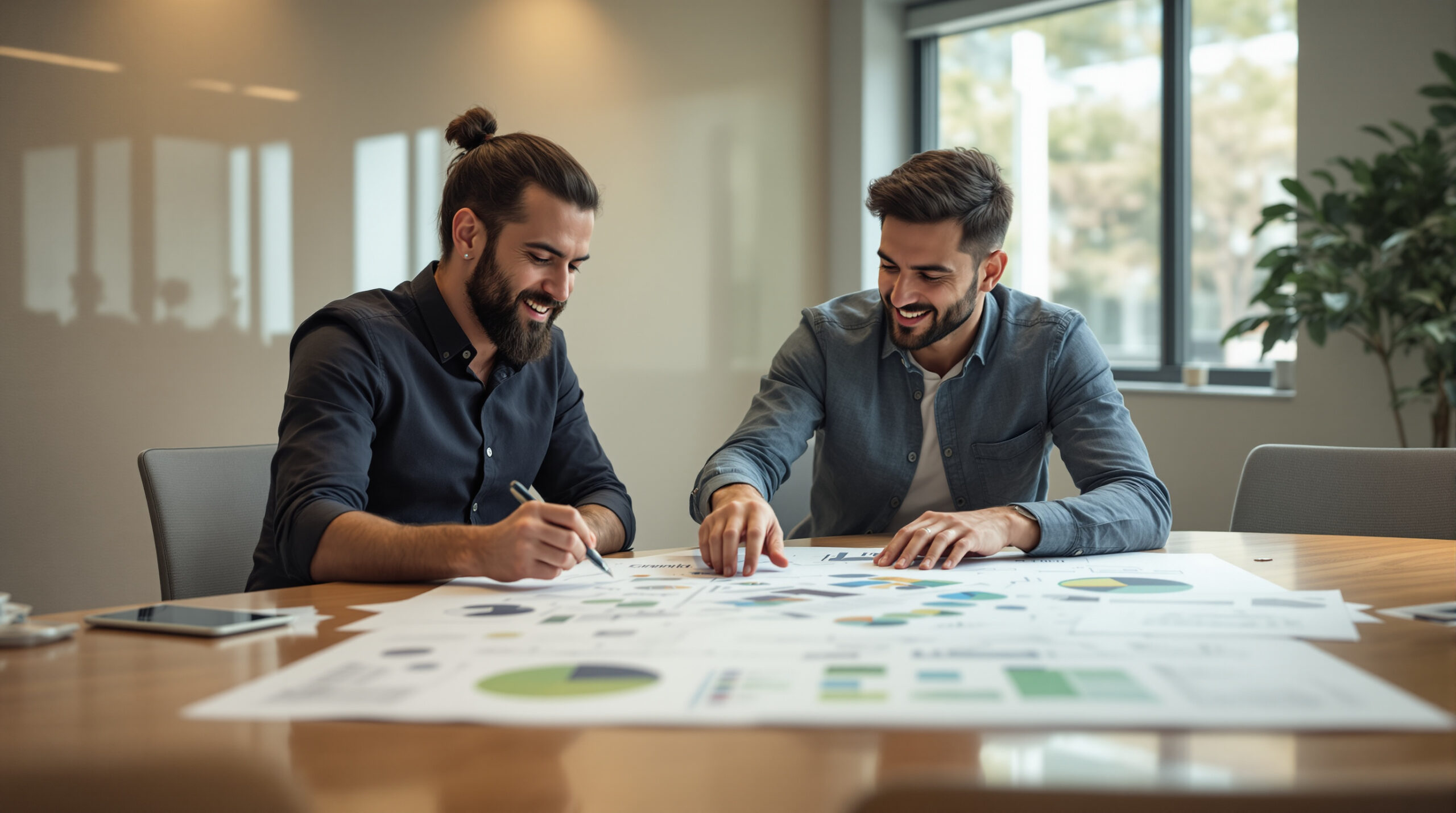 Founders mapping a live-streaming operating model in a meeting room