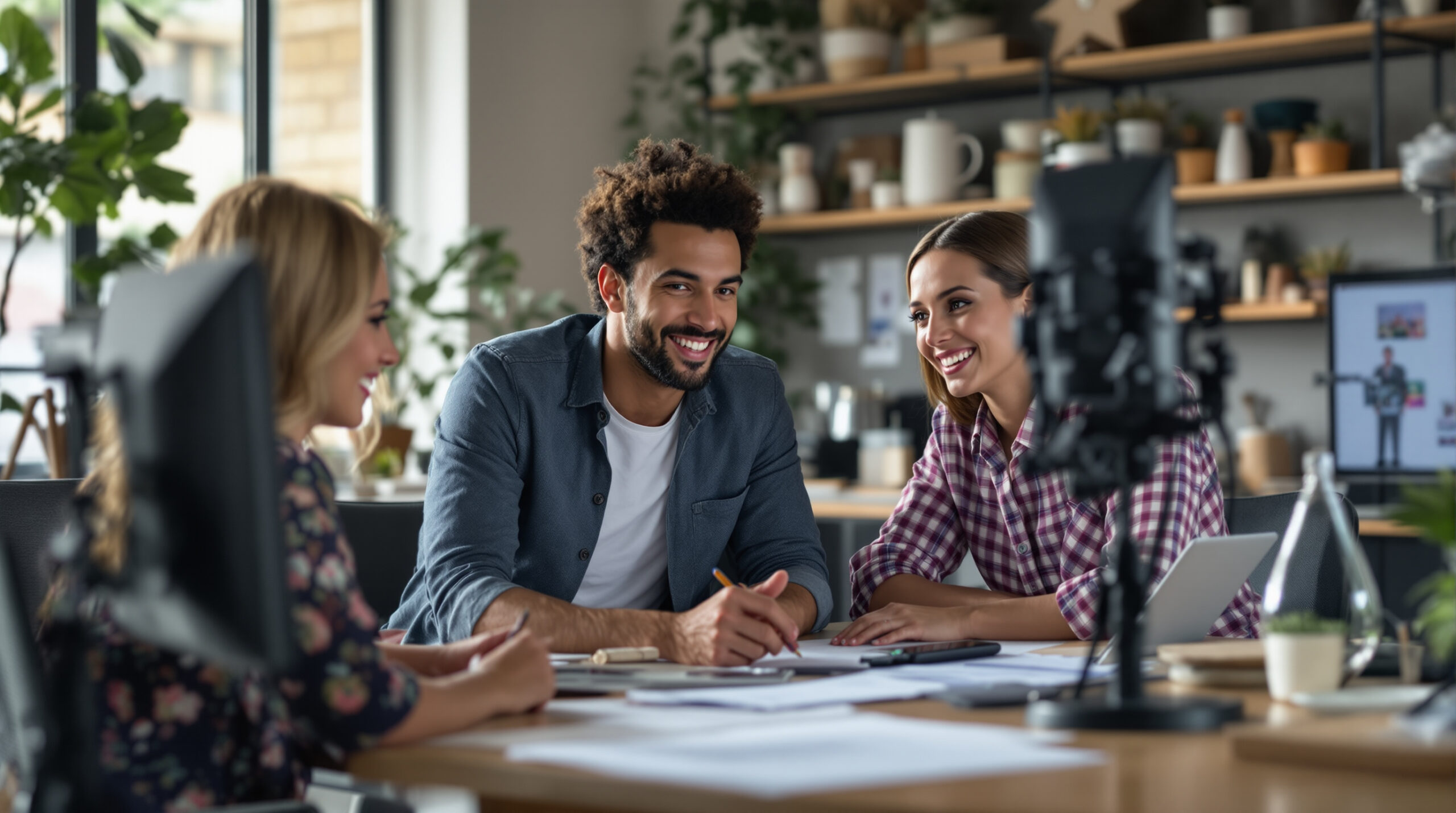 Founder and creator preparing a branded live-video platform launch