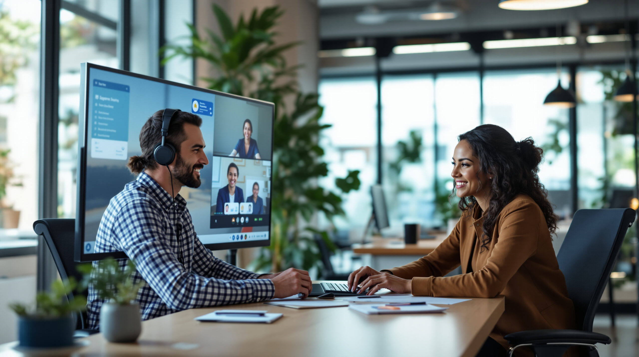 Remote consultant and customer testing an interactive video session