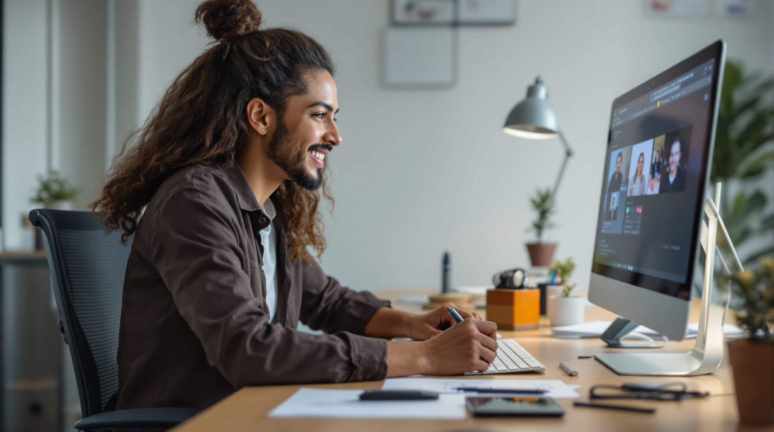 Creator drafting three webcam show concepts at a home desk