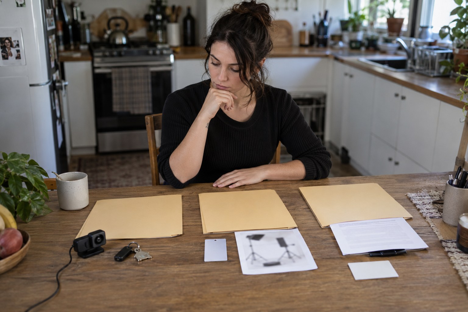 Creator evaluating home, studio, and agency work options