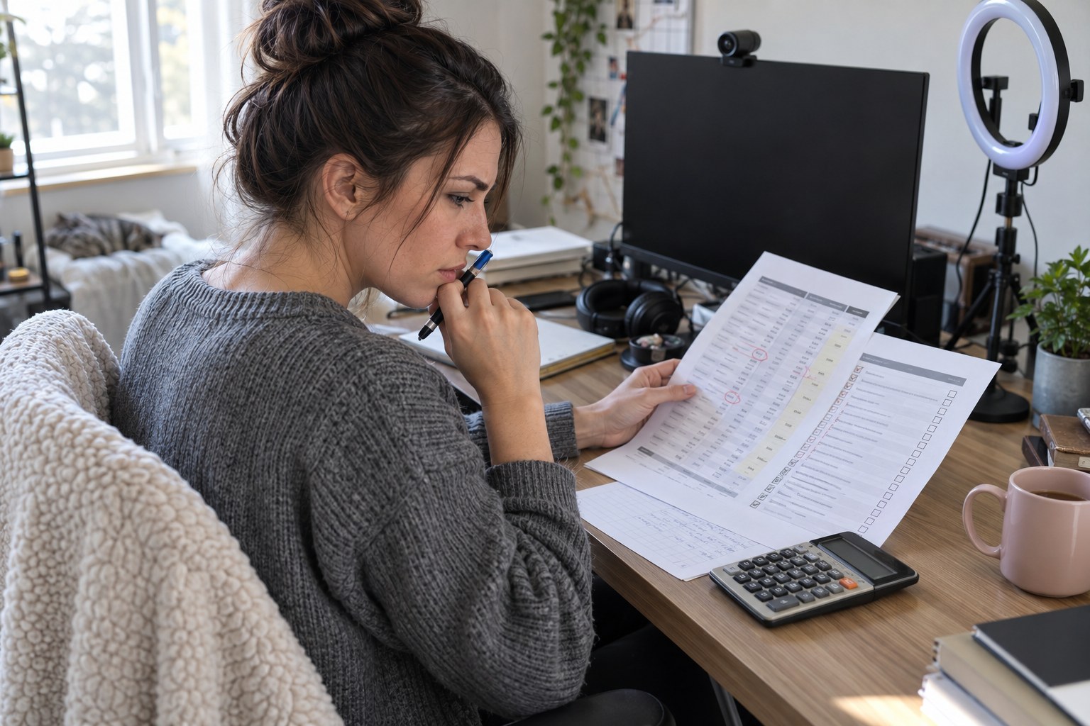 Creator reviewing deductions and support deliverables