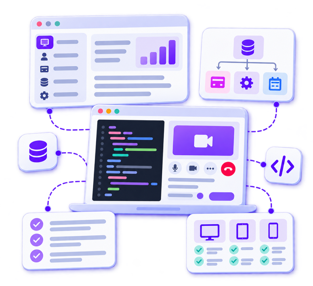 Technical discovery and integration of video chat with an existing website